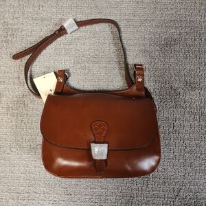 NWT! Patricia Nash Heritage London Leather Saddle Bag - Retailed $249